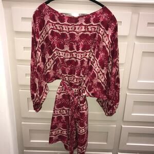Parker Snakeskin Red Dress Small